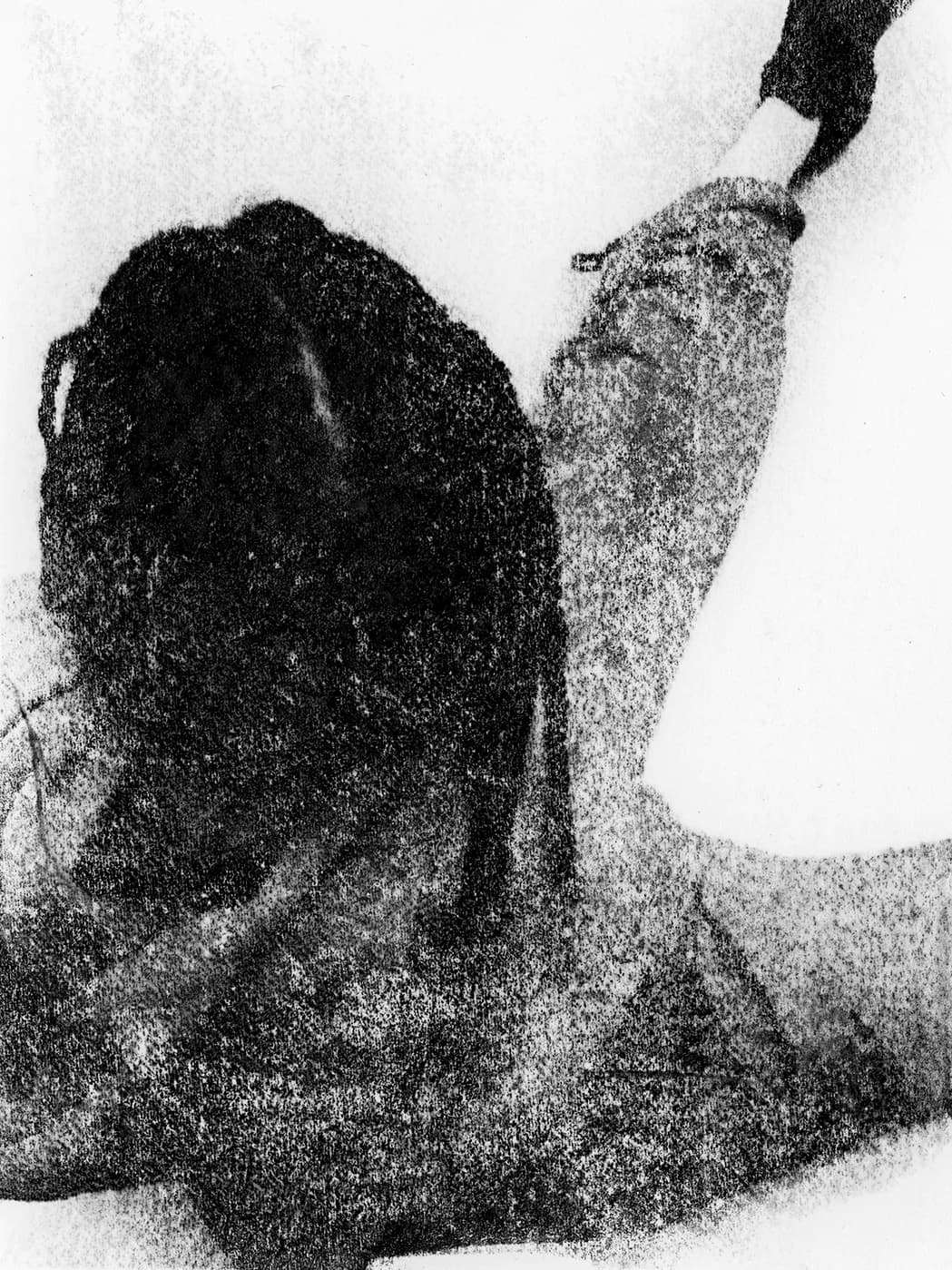 Grainy abstract texture with faint markings