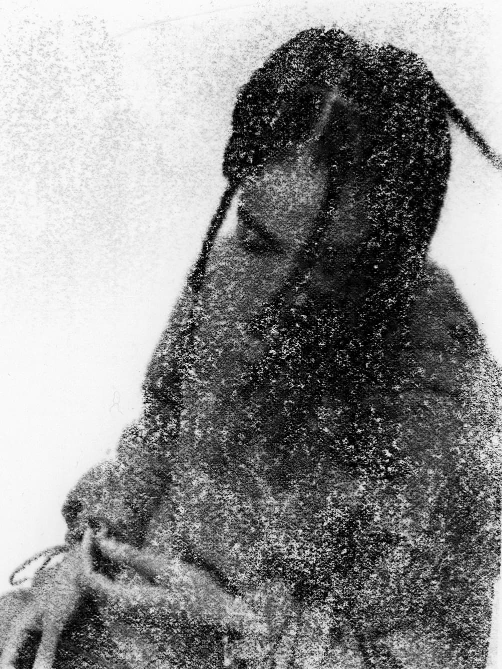 Grainy portrait fragment